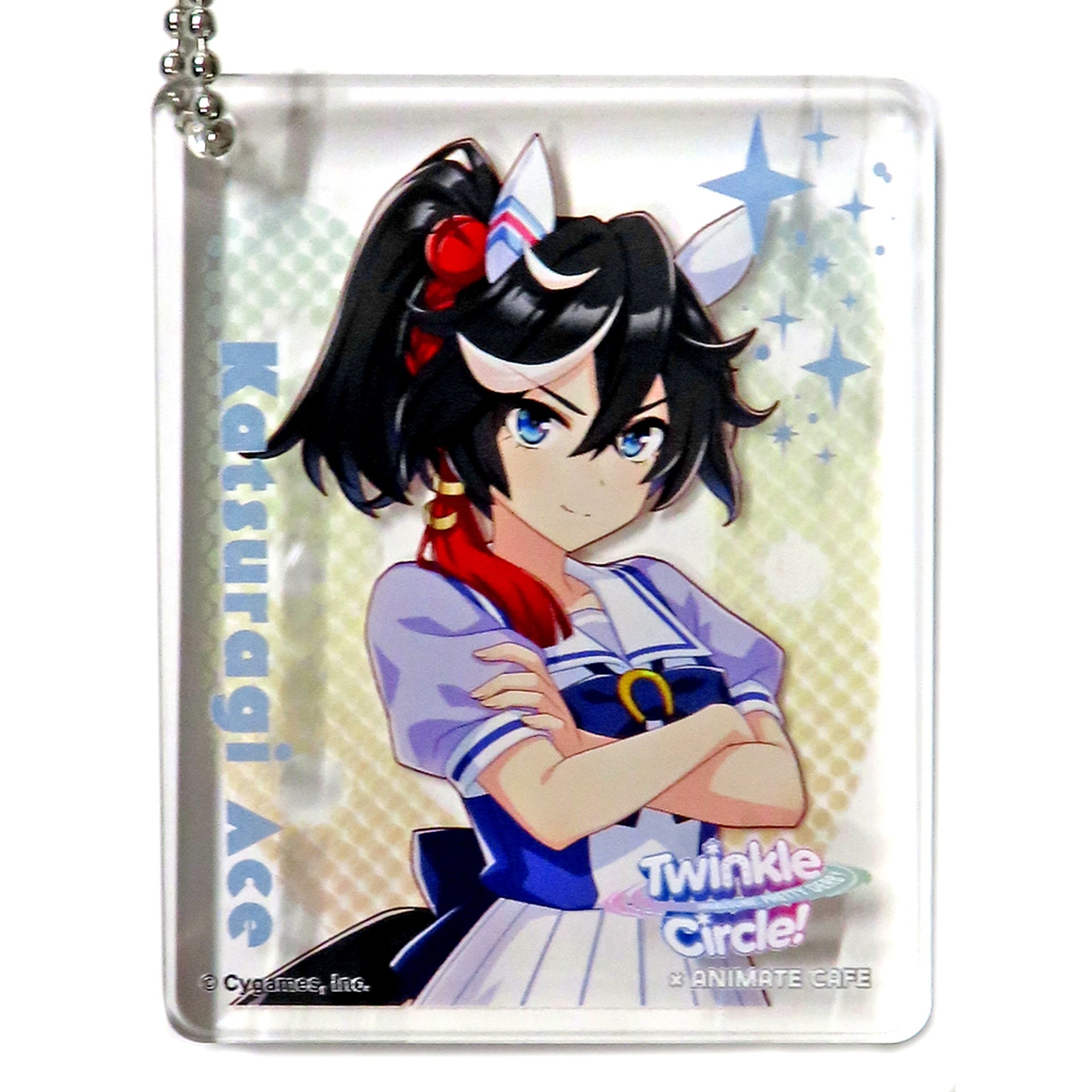 Katsuragi Ace Uma Musume Pretty Derby Twinkle Circle! animatecafe Branch in Makuhari Messe CoLotta Trading Acrylic Plate Keychain [USED]