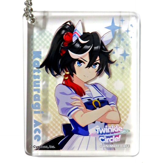 Katsuragi Ace Uma Musume Pretty Derby Twinkle Circle! animatecafe Branch in Makuhari Messe CoLotta Trading Acrylic Plate Keychain [USED]