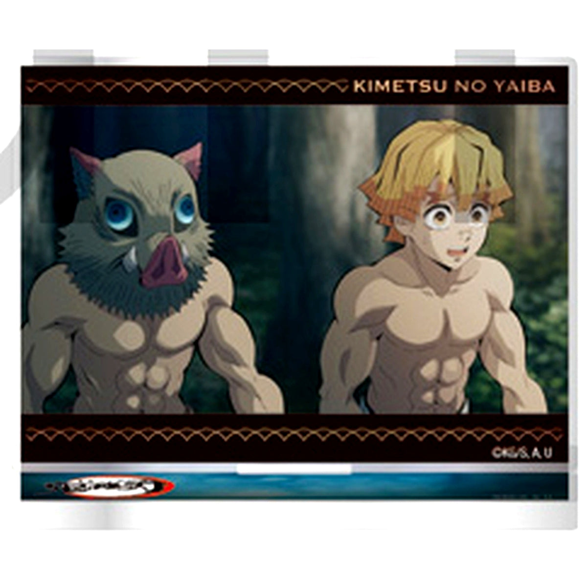 Zenitsu Agatsuma & Inosuke Hashibira Demon Slayer: Kimetsu no Yaiba Hashira Training Arc Trading Mini Plate Stand [USED]