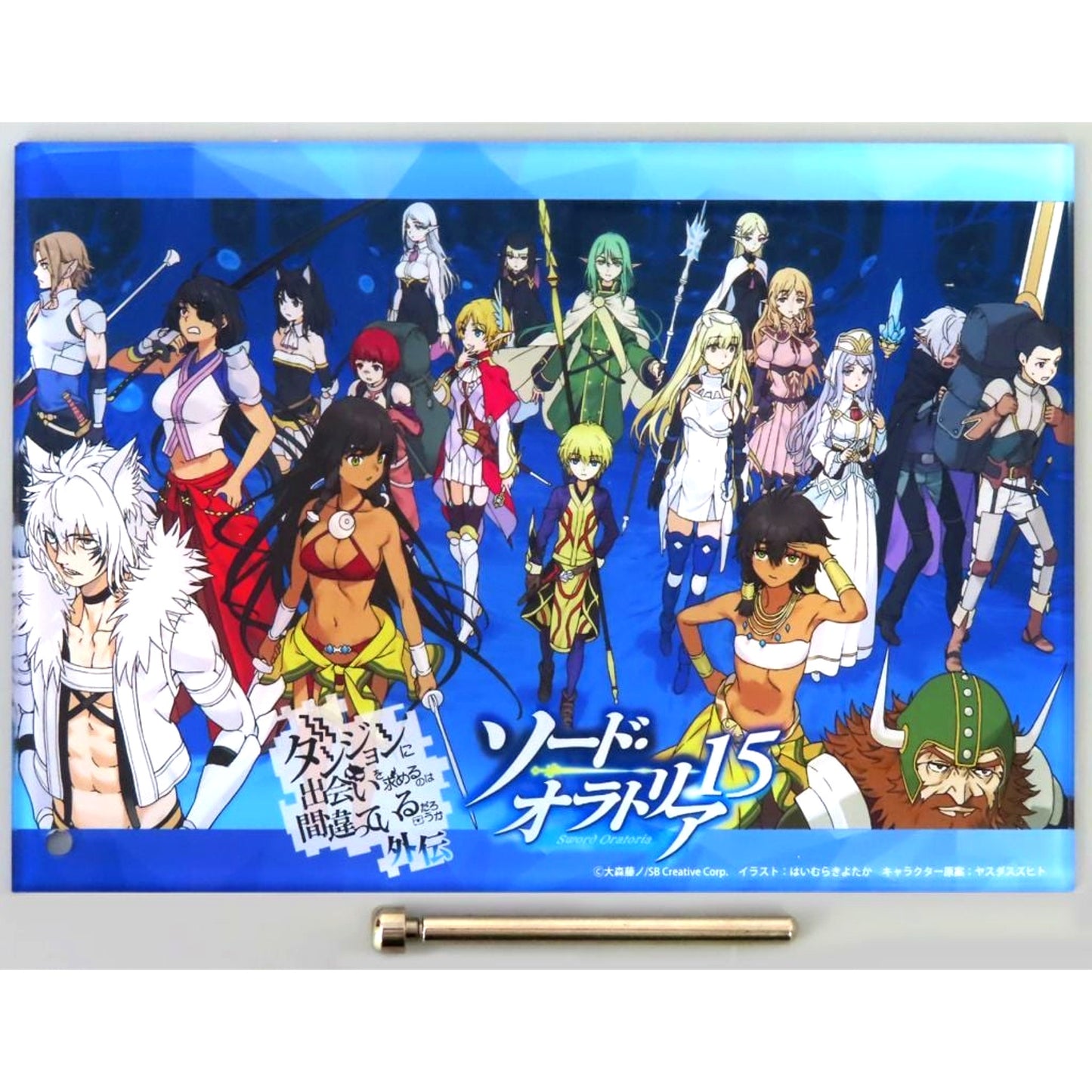 Group Is It Wrong to Try to Pick Up Girls in a Dungeon? On the Side Sword Oratoria Light Novel Vol. 15 Gamers Limited Edition Original B6 Mini Acrylic Art Bonus Item [USED]