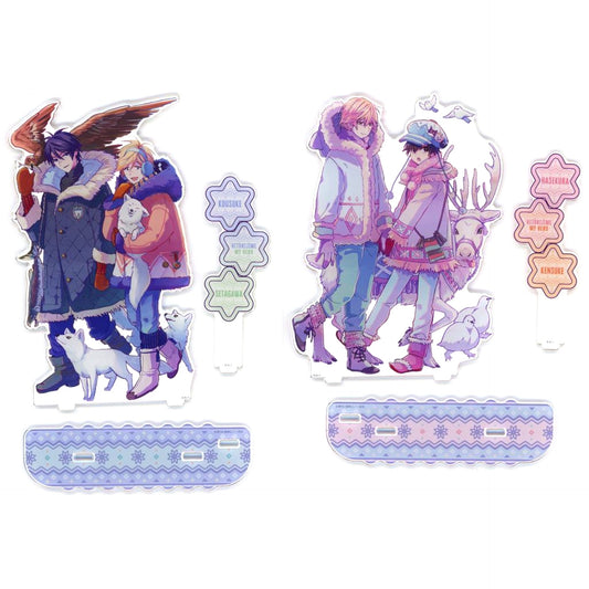Set of 2 Hitorijime My Hero BIG Acrylic Stand Oshichare Kuji B Prize [USED]