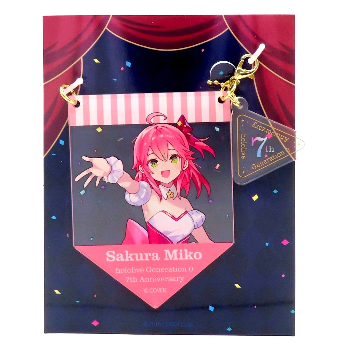 Sakura Miko Hololive Garland Style Keychain Gen 0 7th Anniversary [USED]