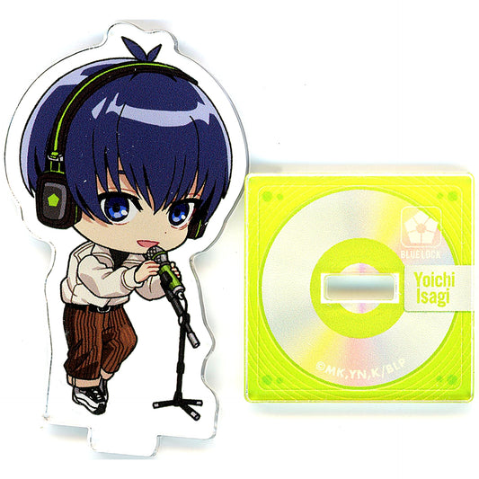 Yoichi Isagi SD Mini Acrylic Stand Blue Lock x Karaoke Manekineko [USED]