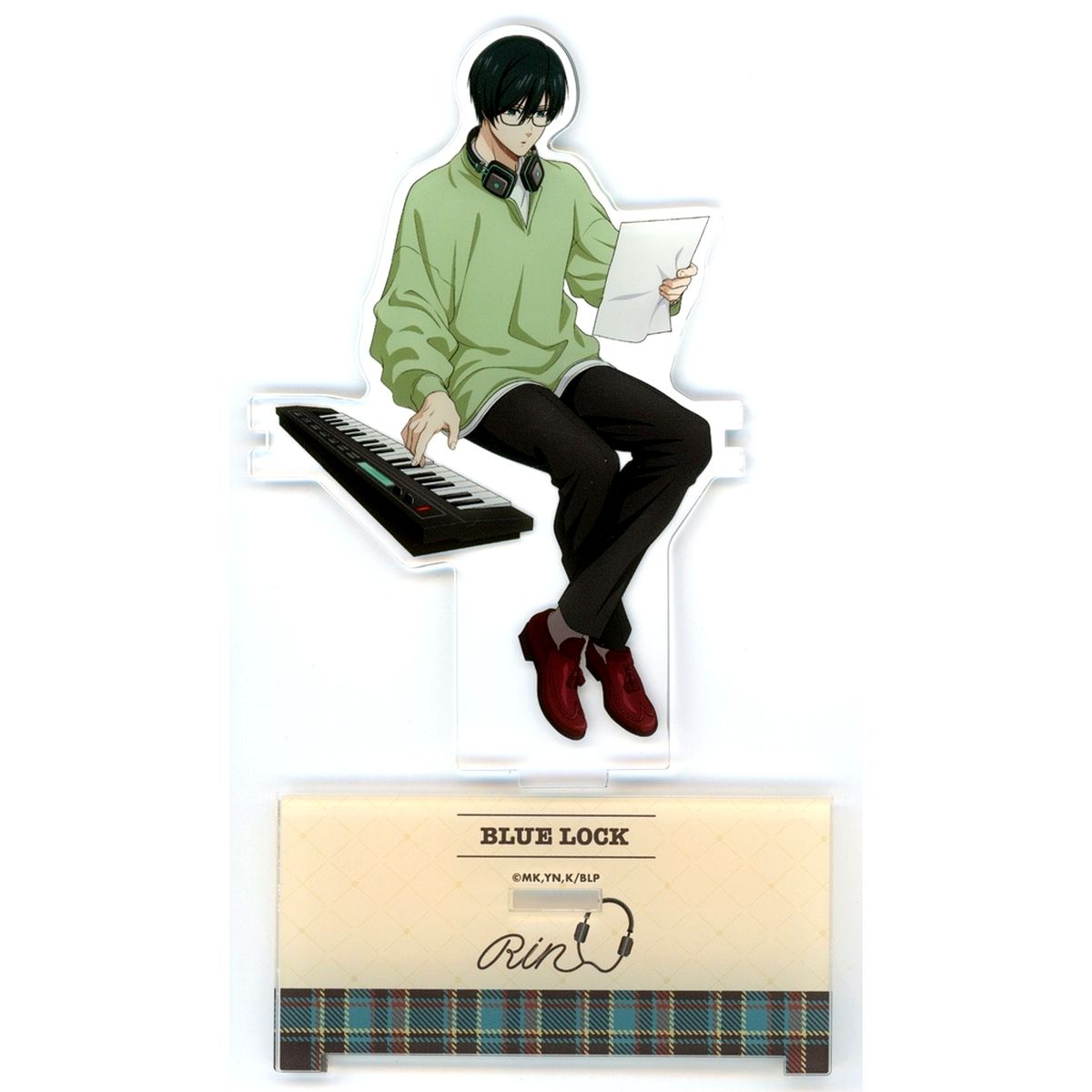 Rin Itoshi Sitting Acrylic Stand Blue Lock x Karaoke Manekineko [USED]