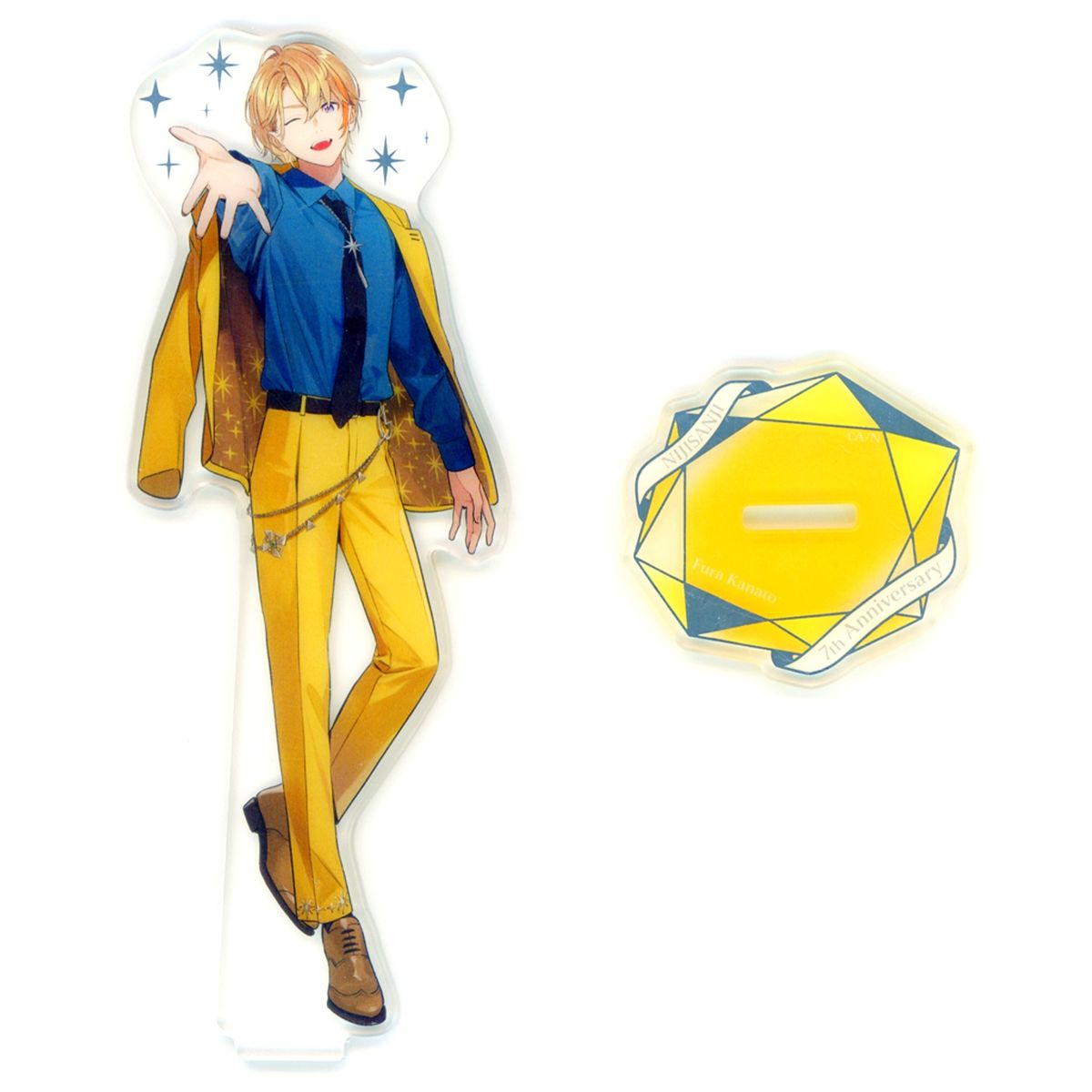 Fura Kanato Gold Foil Acrylic Stand Virtual YouTuber Nijisanji 7th Anniversary [USED]
