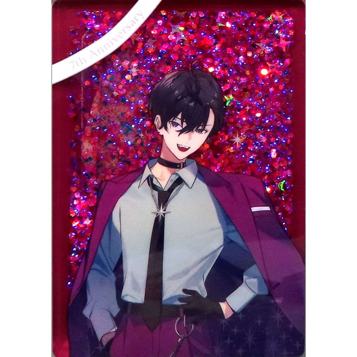 Saiki Ittetsu Mini Glitter Acrylic Block Virtual YouTuber Nijisanji 7th Anniversary Mini Gift Set Single Item [USED]