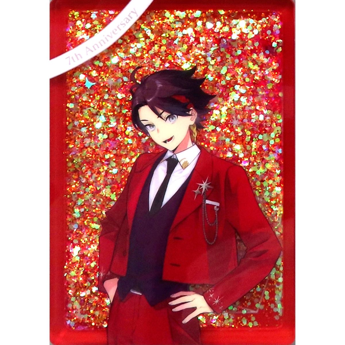Saegusa Akina Mini Glitter Acrylic Block Virtual YouTuber Nijisanji 7th Anniversary Mini Gift Set Bonus Item Single Item [USED]