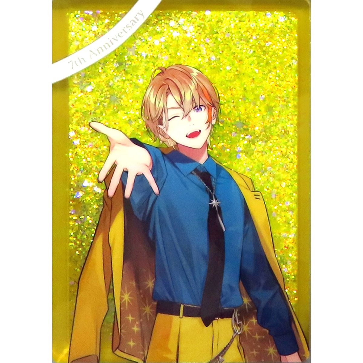 Fura Kanato Mini Glitter Acrylic Block Virtual YouTuber Nijisanji 7th Anniversary Mini Gift Set Bonus Item Single Item [USED]