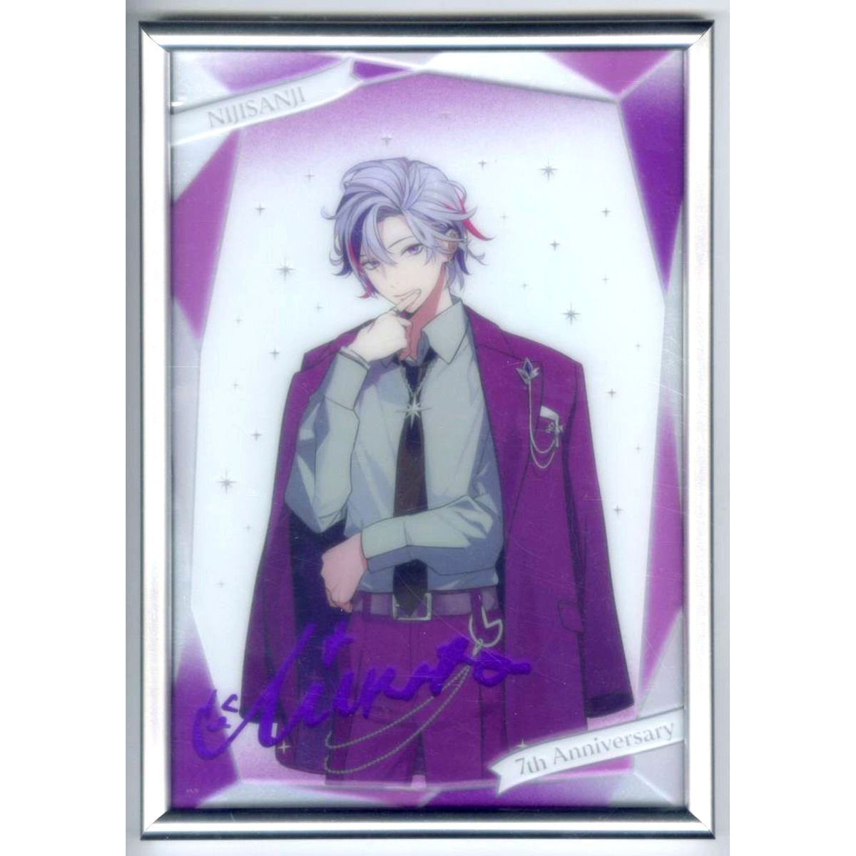 Fuwa Minato Mirror Acrylic Plate Virtual YouTuber Nijisanji 7th Anniversary [USED]