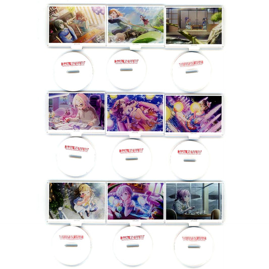 Set of 9 Love Live! Hasunosora Girls' High School Idol Club POP UP SHOP in Marui Trading Acrylic Stand Ver.A [USED]