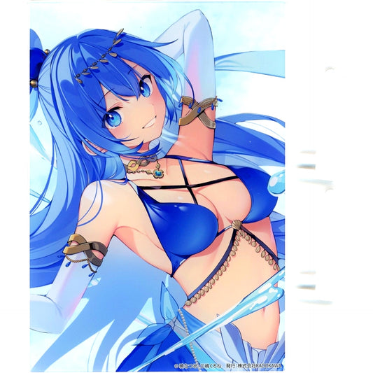 Aqua B-1 Prize Memorial Outfit Ver. Acrylic Panel Kujibikido KonoSuba God's Blessing on This Wonderful World! Online Kuji [USED]