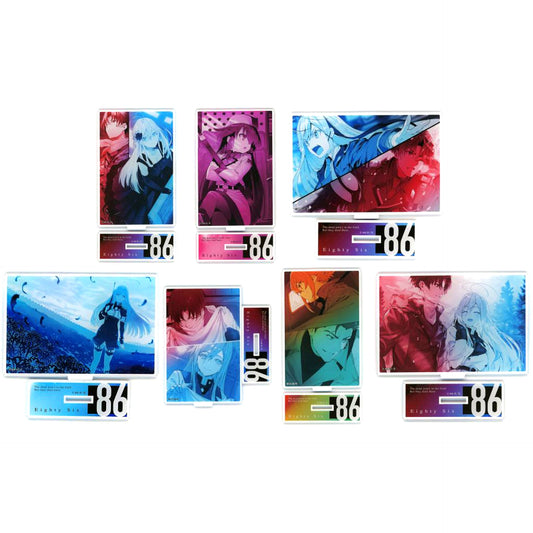 Set of 7 B Prize 86 Eighty-Six Kujibikido Online Kuji 2024 Acrylic Panel [USED]