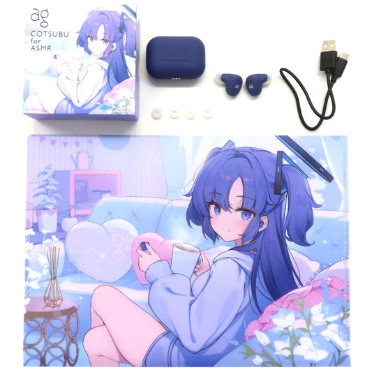 Yuuka Hayase Blue Archive True Wireless Earbuds COTSUBU for ASMR Blue Archive Edition YUUKA Ver. Wireless Earbuds Clear File Included [USED]