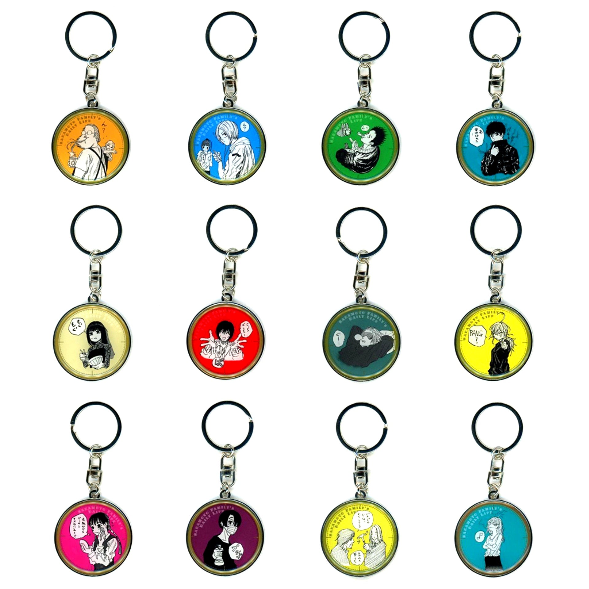 Set of 12 SAKAMOTO DAYS DAILY LIFE Metal Keychain Collection Vol.1 [USED]