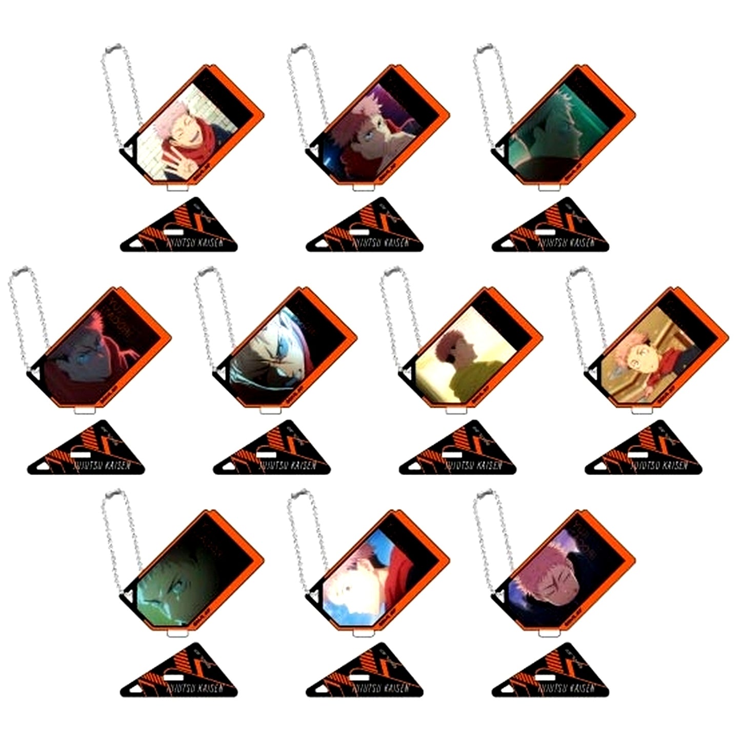 Set of 10 Jujutsu Kaisen Photo Stand Acrylic Keychain Yuji Itadori BOX [USED]