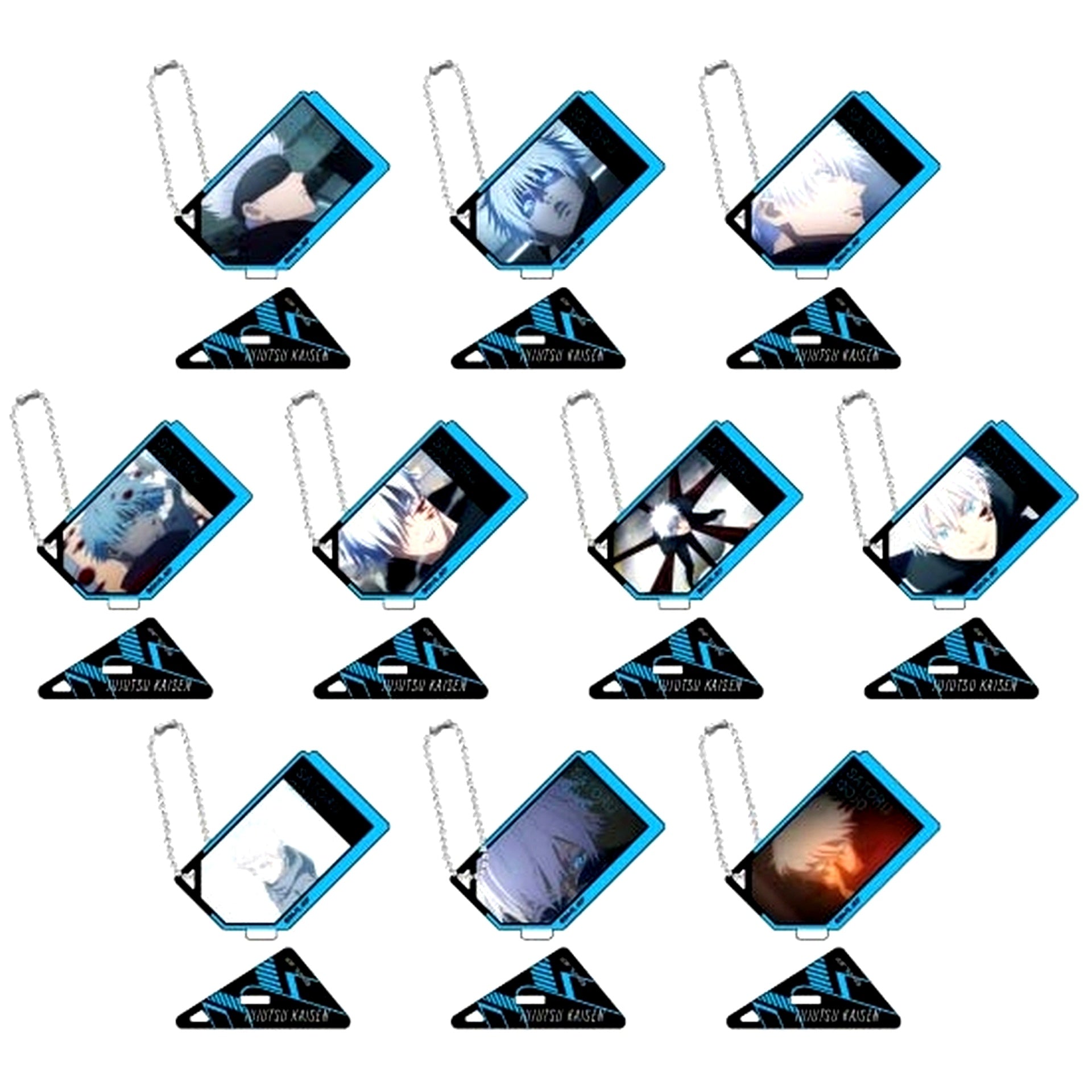 Set of 10 Jujutsu Kaisen Photo Stand Acrylic Keychain Satoru Gojo BOX [USED]