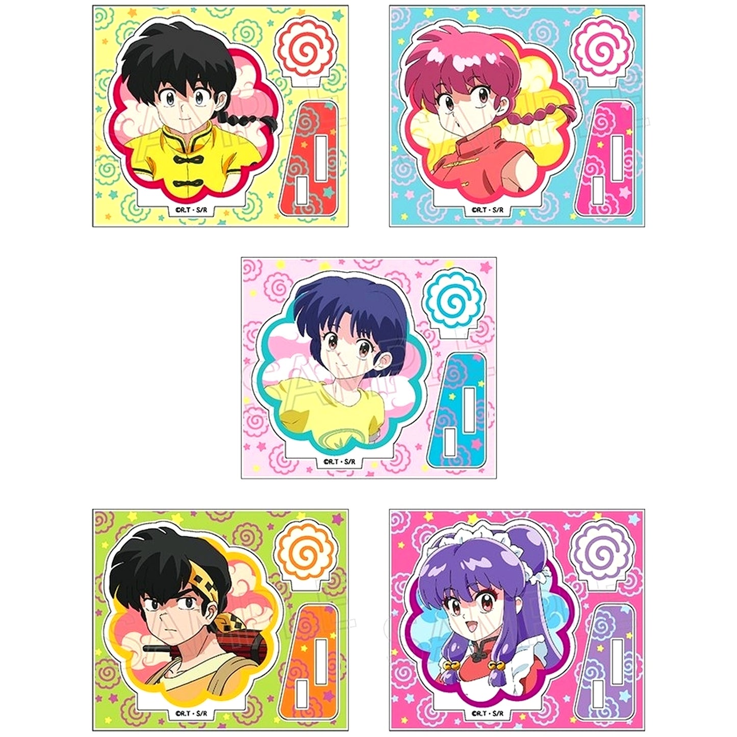 Set of 5 Ranma 1/2 Mini Acrylic Stand [USED]