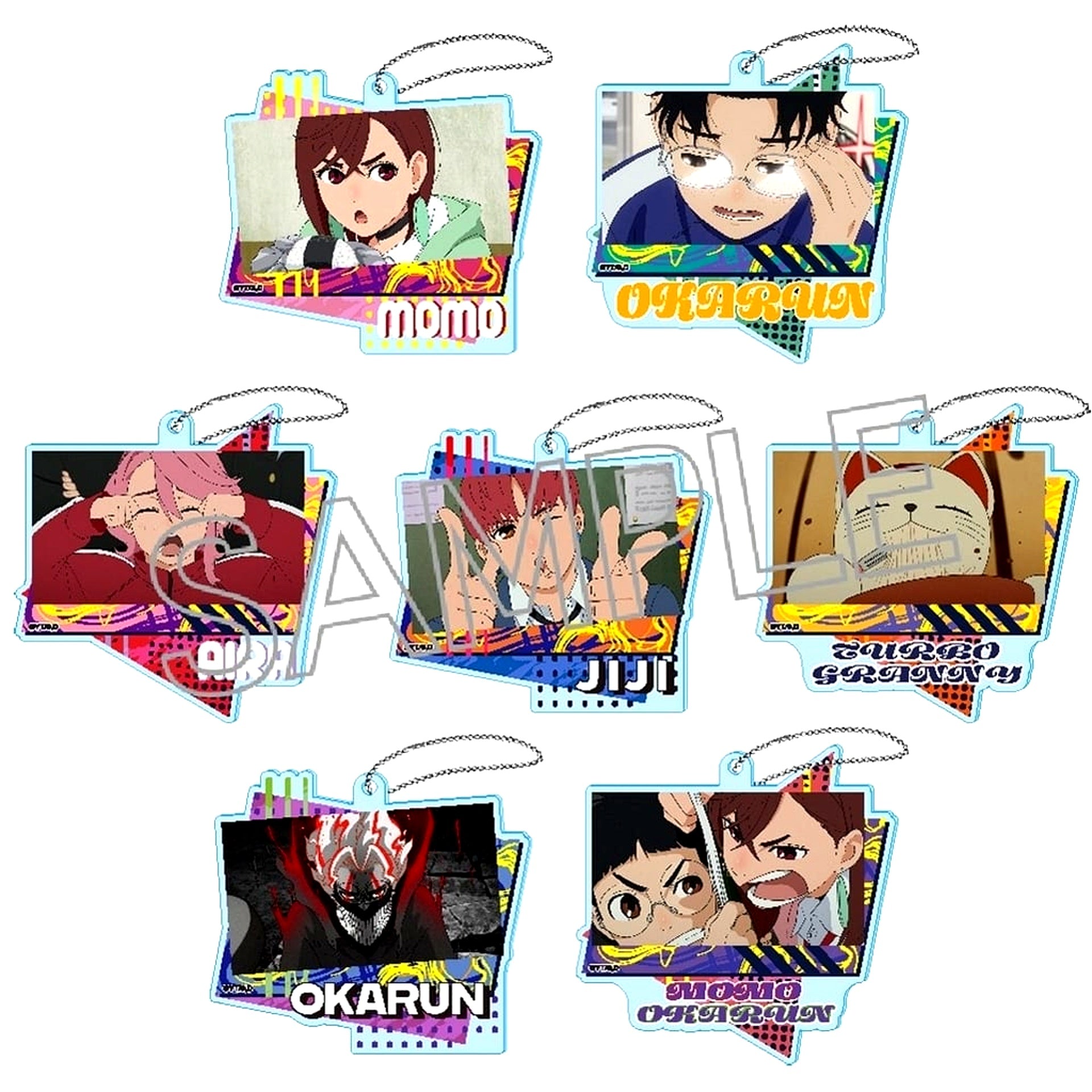 Dandadan Many Faces Acrylic Keychain Set of 7 [USED]