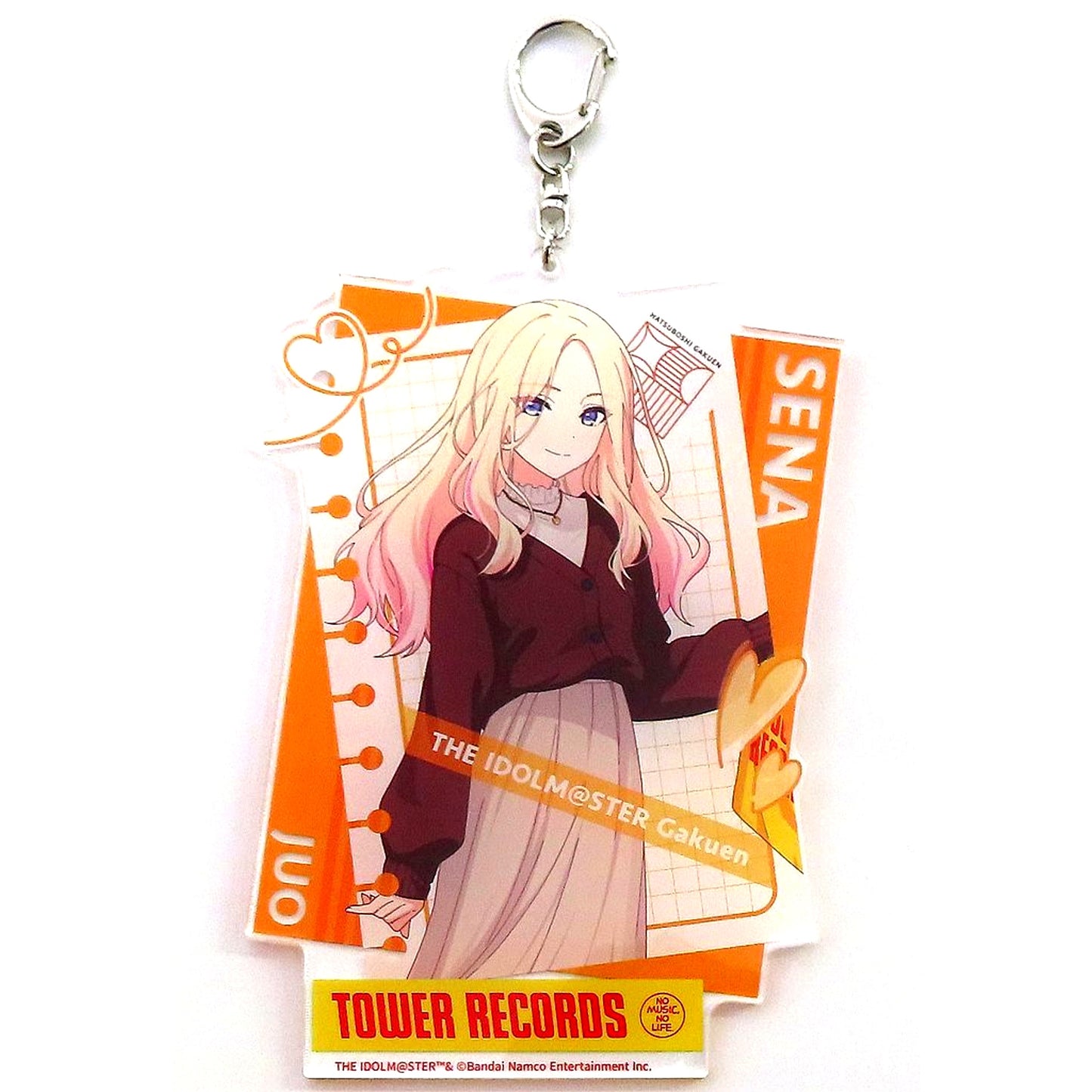 Sena Juo Gakuen Idolmaster x TOWER RECORDS Trading Acrylic Keychain [USED]
