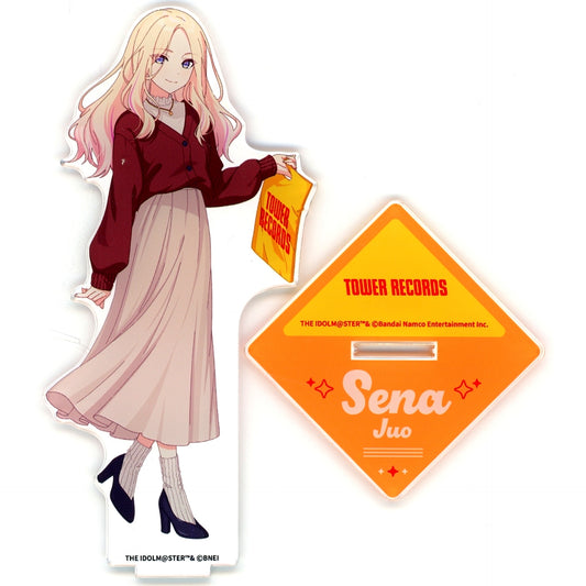 Sena Juoo Acrylic Stand Gakuen Idolmaster x Tower Records [USED]
