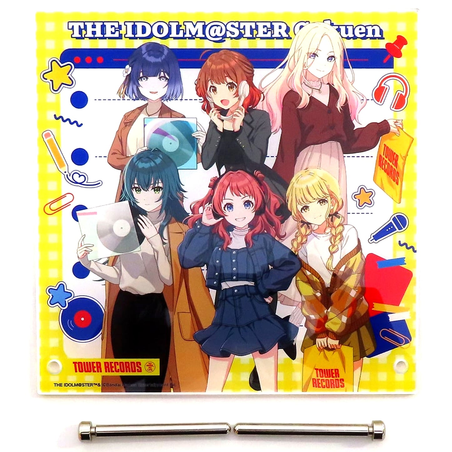 Group Gakuen Idolmaster Acrylic Panel Tower Records Collab [USED]
