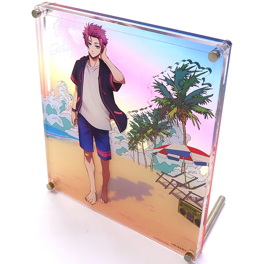 Sae Itoshi Seaside Motif Acrylic Frame Blue Lock x Bunbougu Cafe [USED]