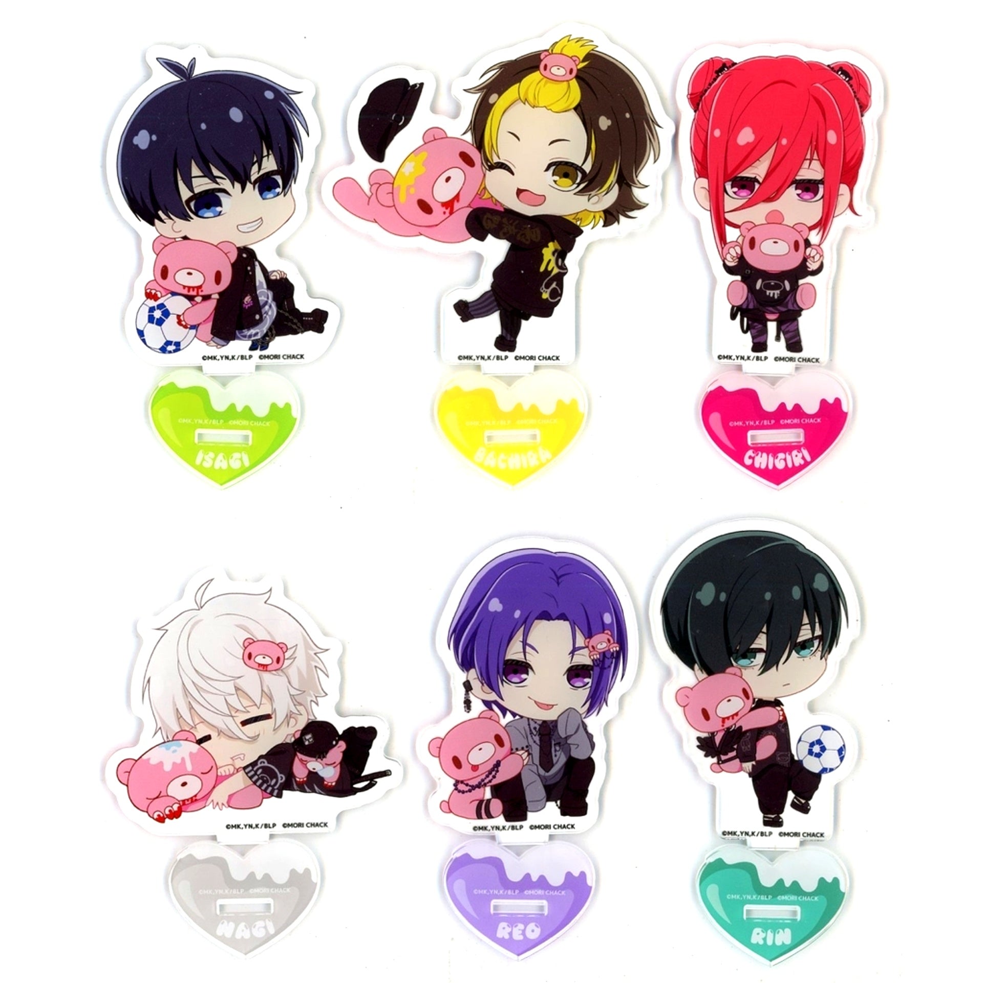 Set of 6 Blue Lock x Gloomy Acrylic Stand B [USED]