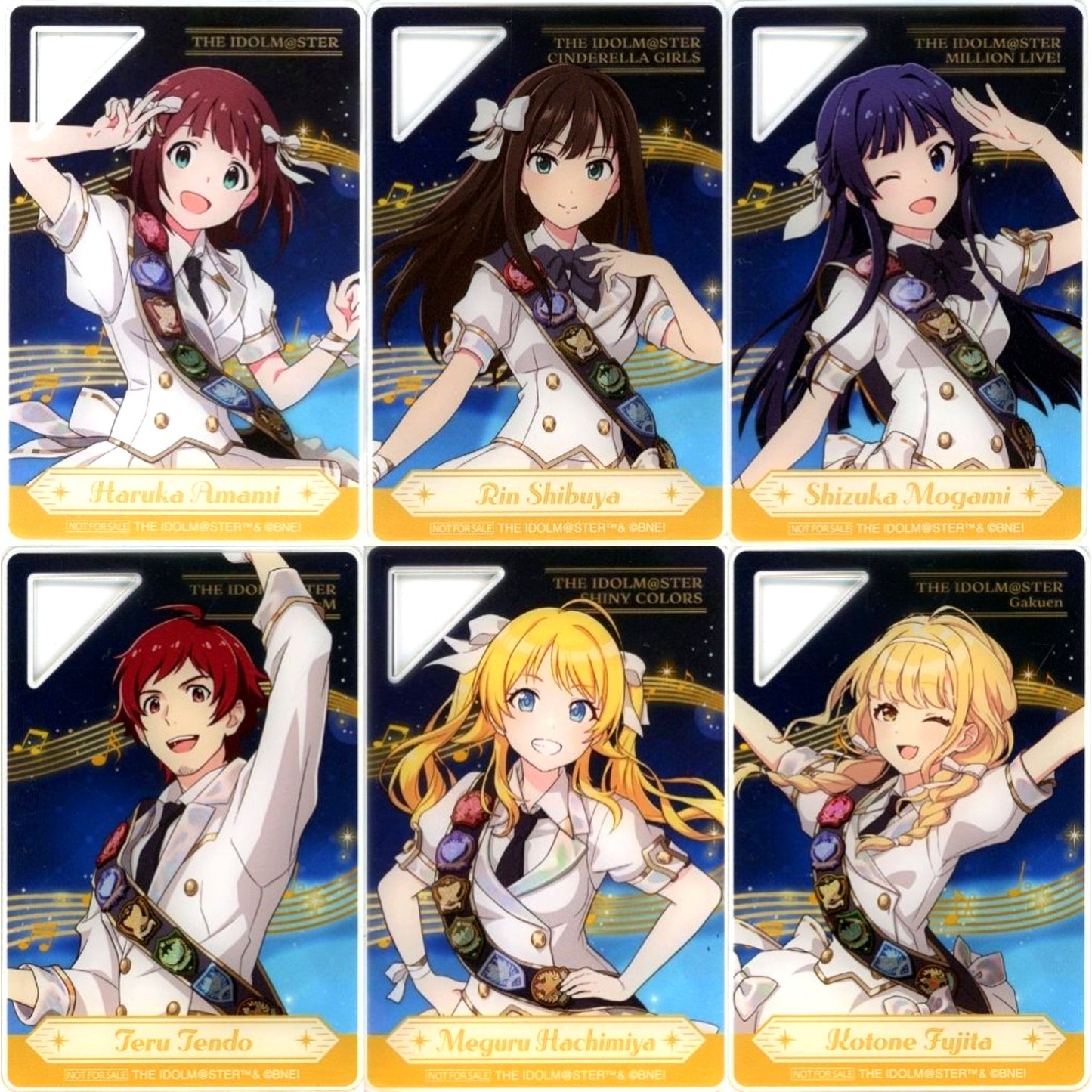 Set of 6 The Idolmaster Series Mini Acrylic Plate Namco Ensemble Spark Campaign Namco Limited [USED]