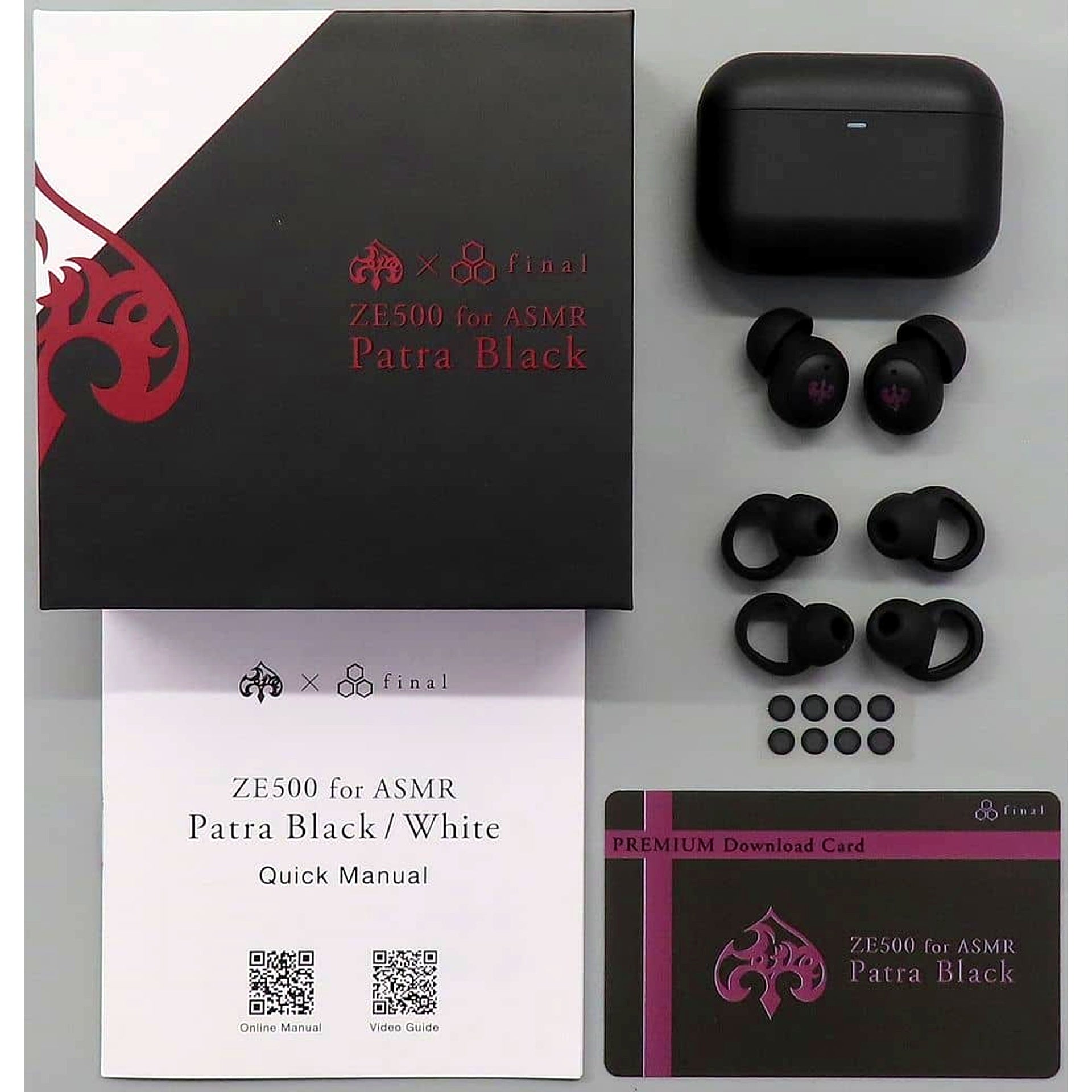 Patra Suou Virtual YouTuber True Wireless Earbuds ZE500 for ASMR Patra Black x final [USED]