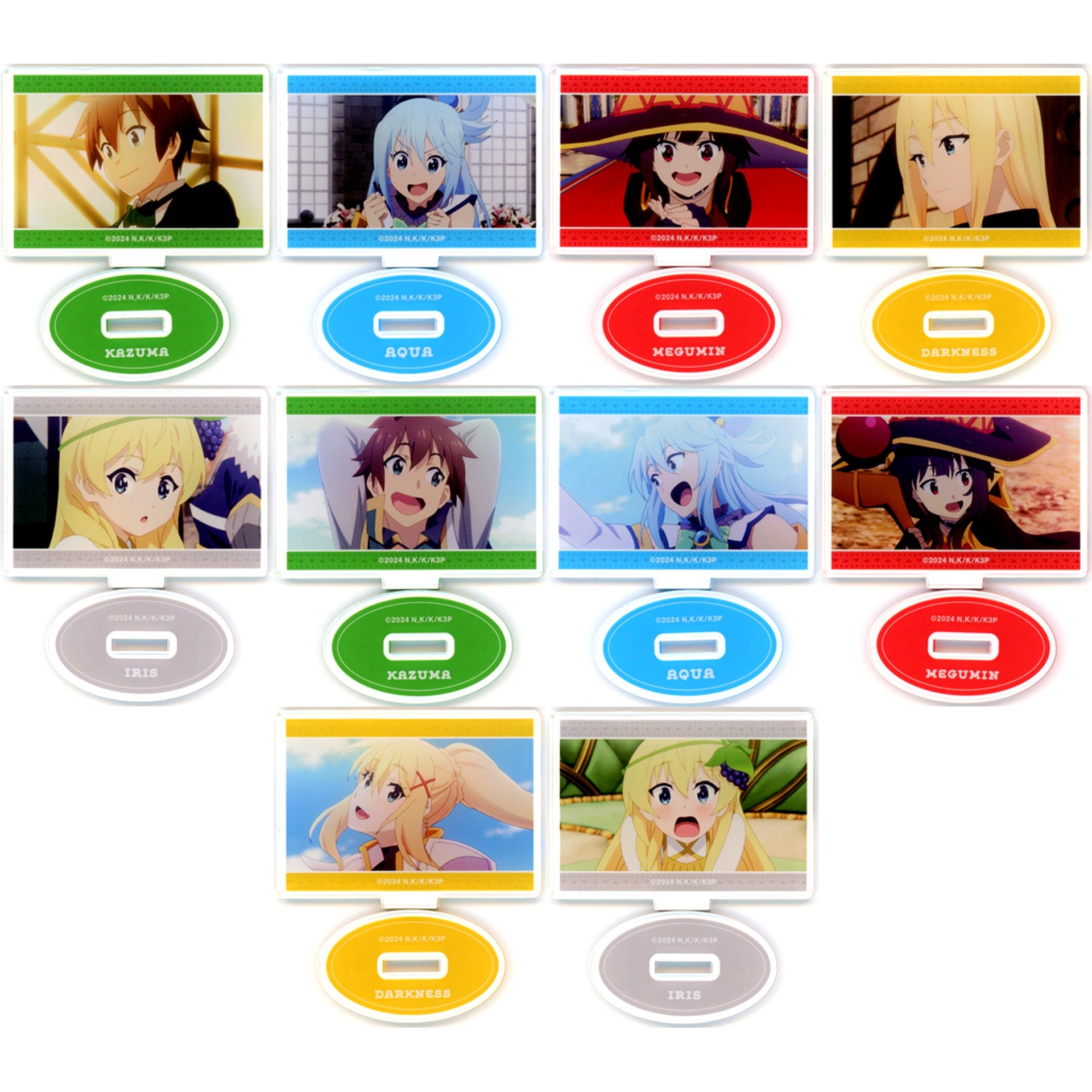 Set of 10 KonoSuba 3 Trading Scene Shot Acrylic Stand [USED]