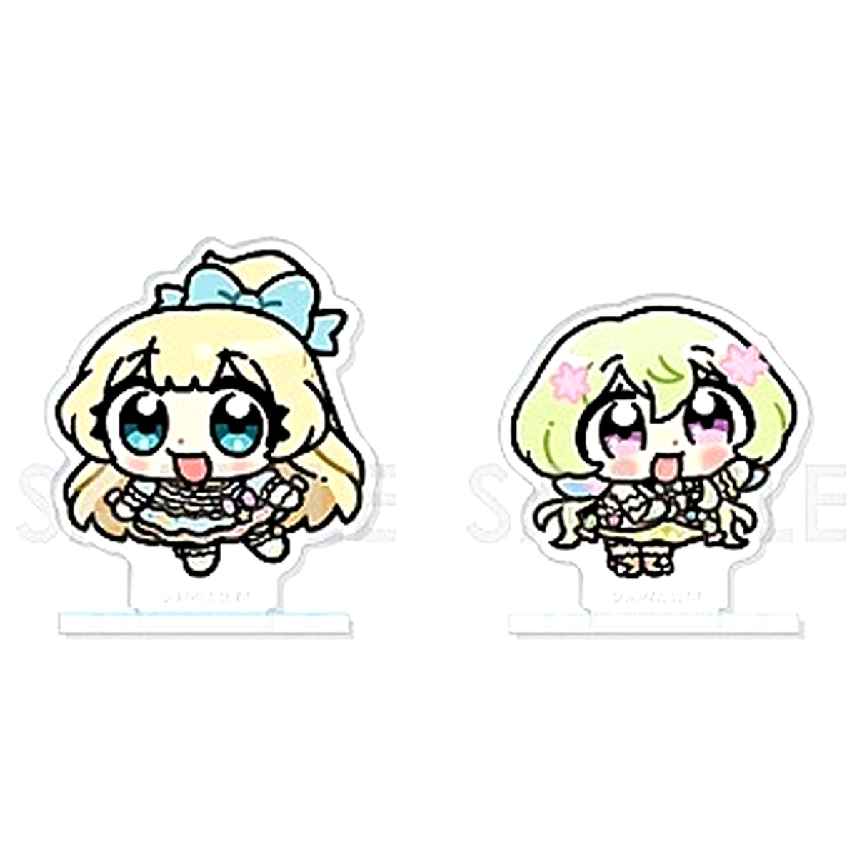 10. Hime Shiratori & Aria Futaba Illustrated by Anya Acrylic Stand Set of 2 Aikatsu! Series [USED]