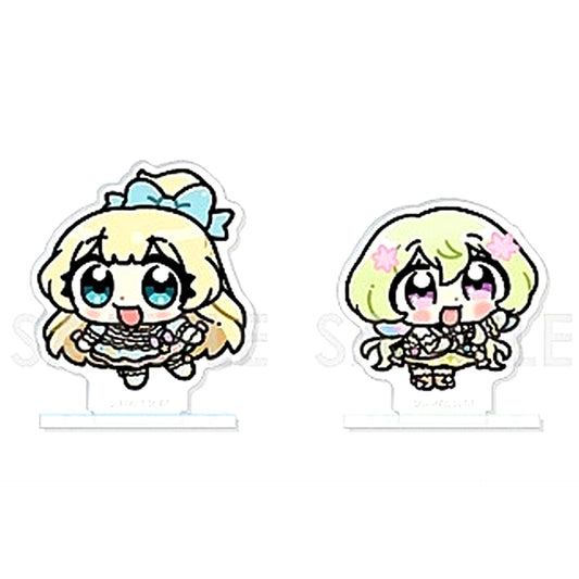 10. Hime Shiratori & Aria Futaba Illustrated by Anya Acrylic Stand Set of 2 Aikatsu! Series [USED]