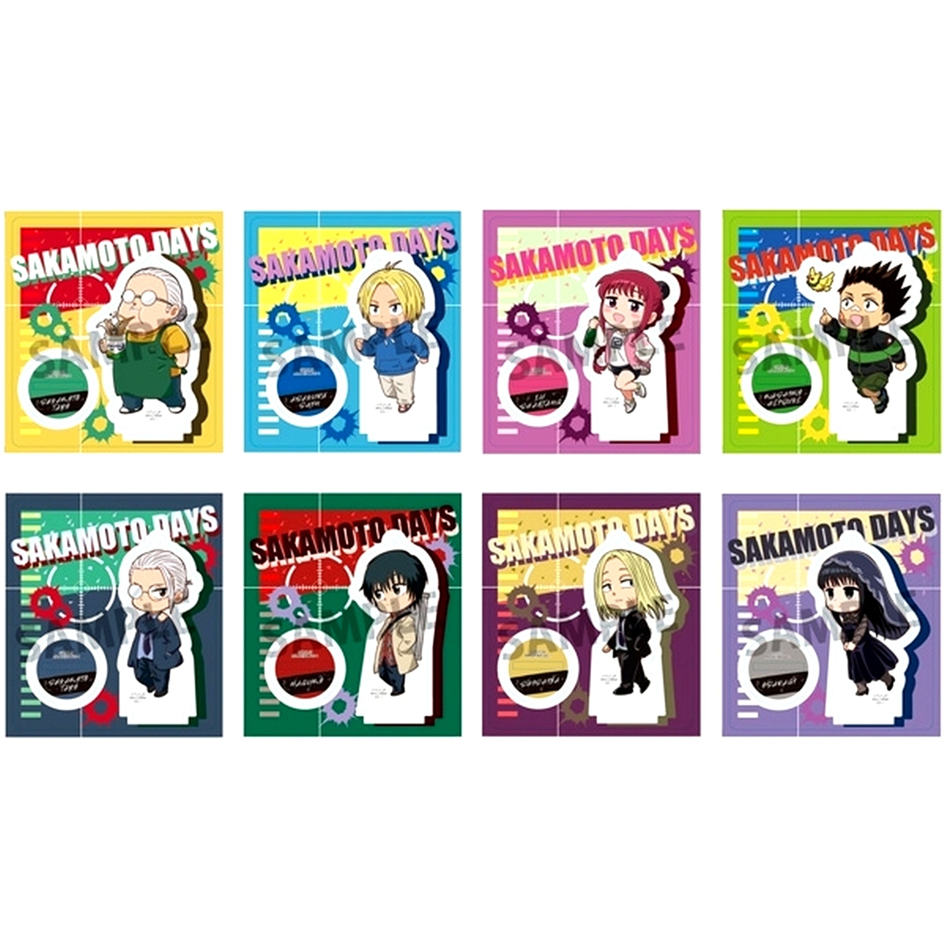 Set of 8 Sakamoto Days Tokotoko Acrylic Stand [USED]