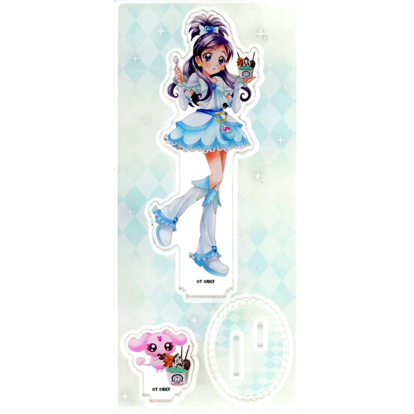 Cure White and Mipple Pretty Cure Max Heart Roll Ice Cream Factory Acrylic Stand [USED]