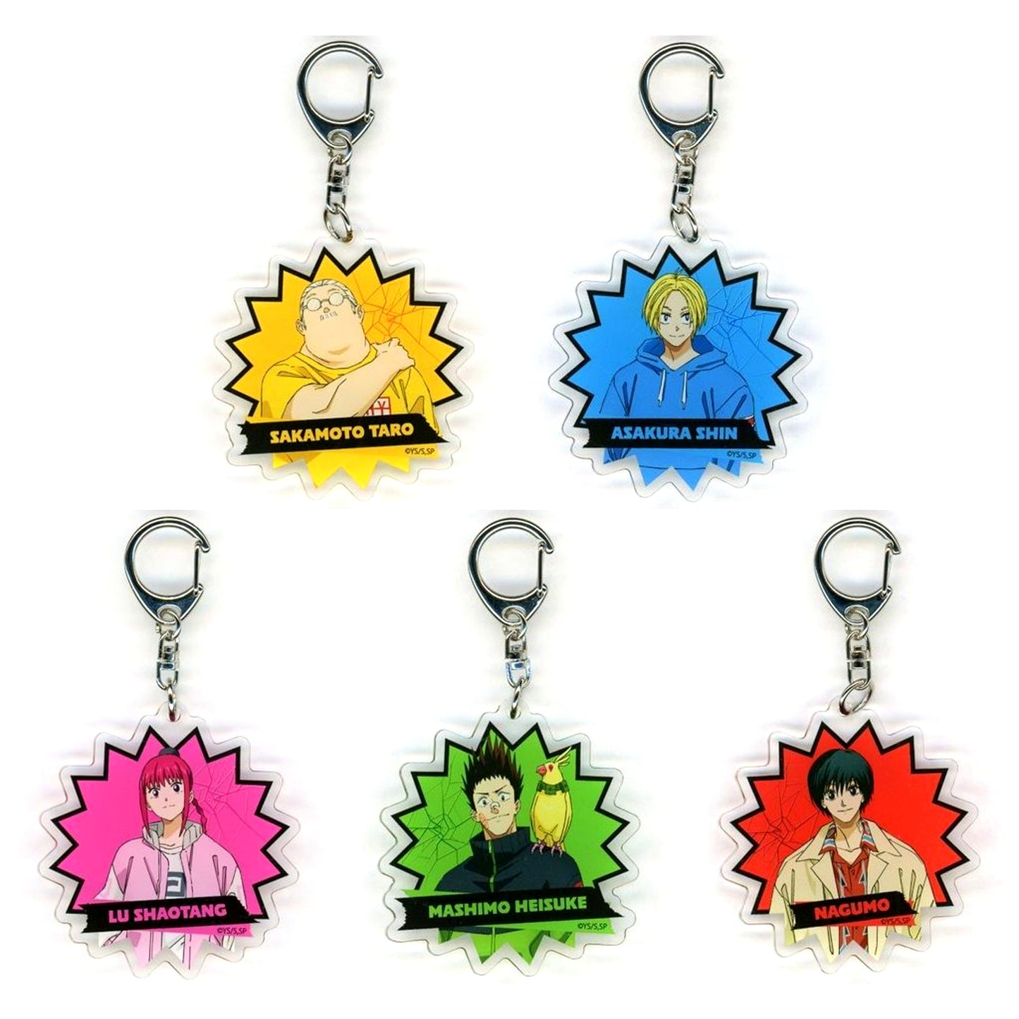 Set of 5 SAKAMOTO DAYS Acrylic Keychain 01 Official Illustration [USED]