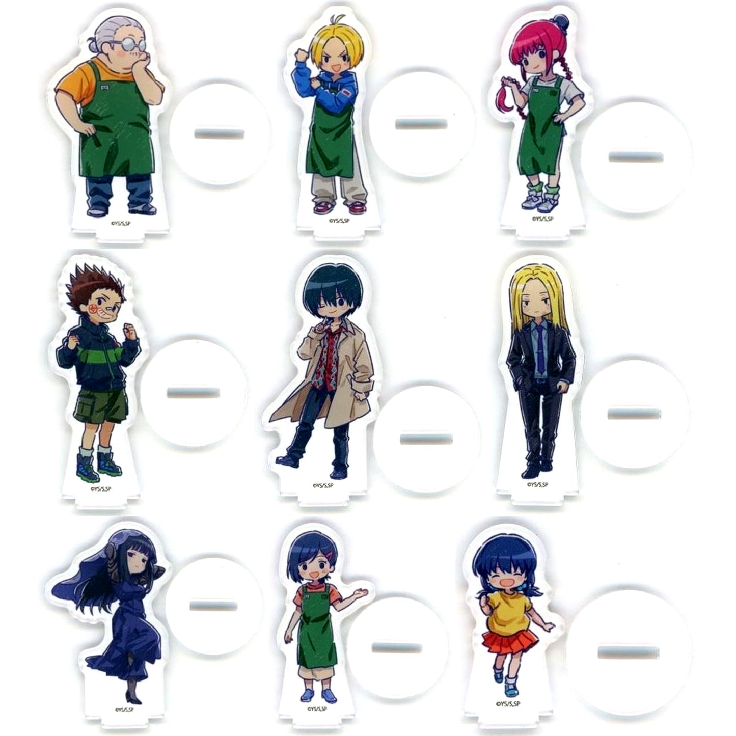 Set of 9 Sakamoto Days 01. Normal Outfit Ver. GraffArt Illustration Petit Acrylic Stand [USED]