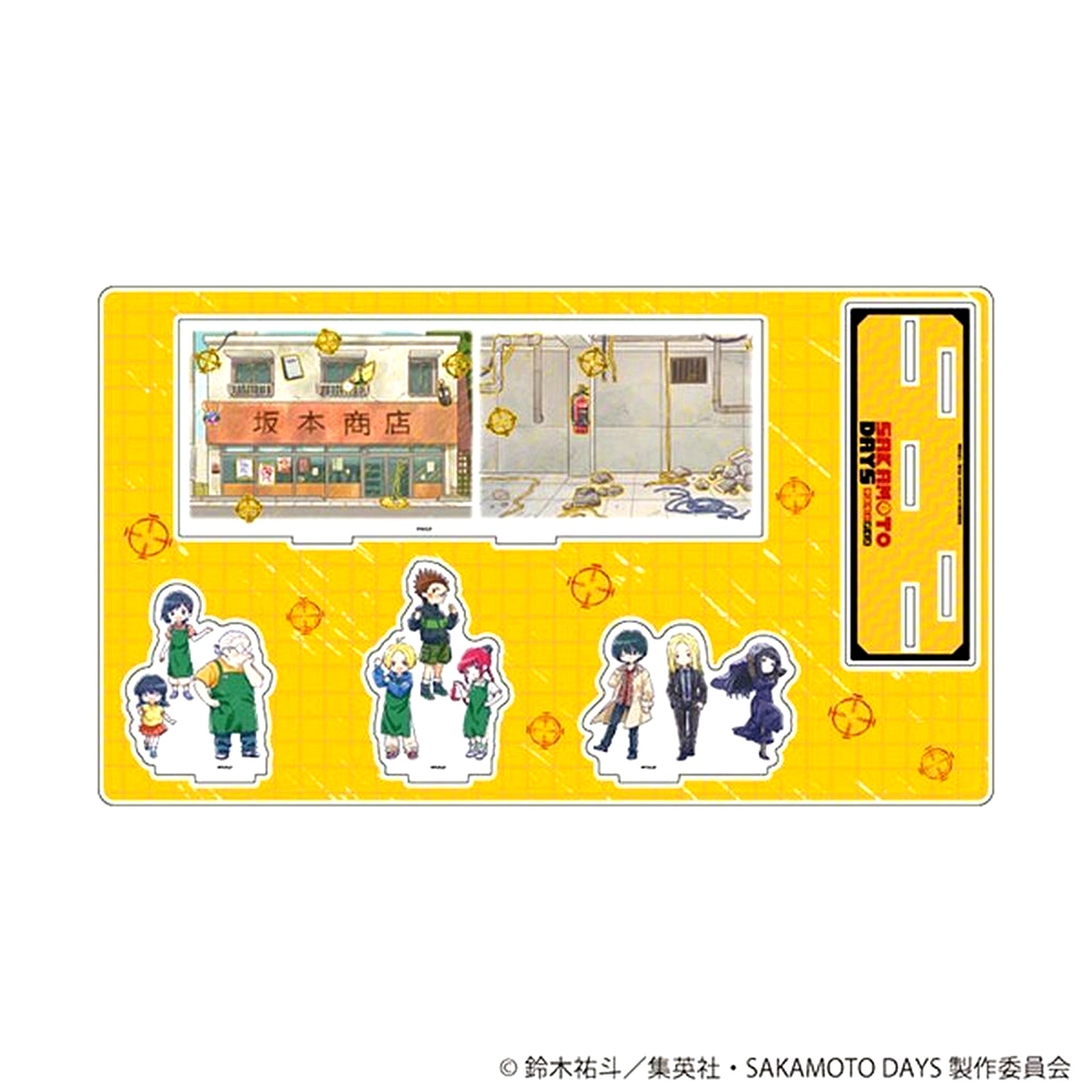Group Design 01. Normal Outfit Ver. Sakamoto Days GraffArt Illustration Premium Acrylic Diorama Plate [USED]