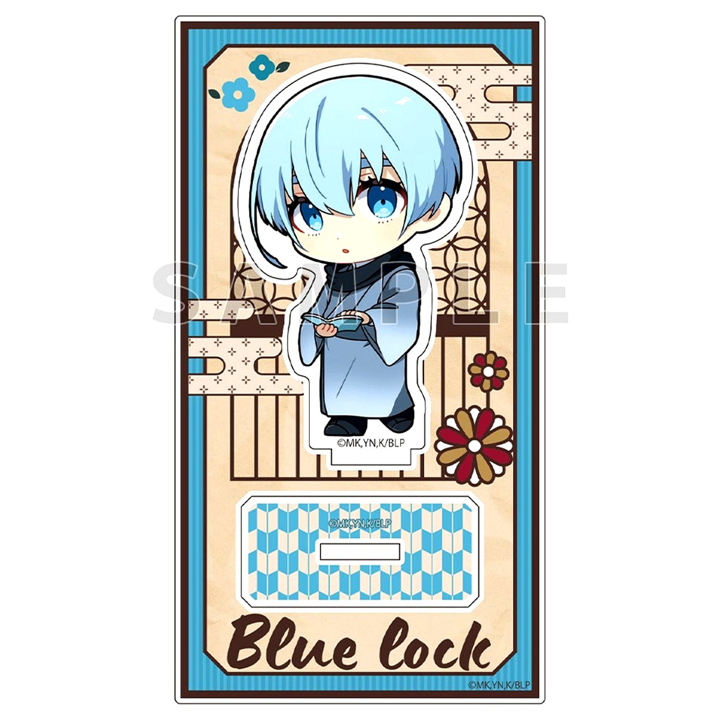 Yo Hiori Retro Roman Acrylic Stand Blue Lock [USED]