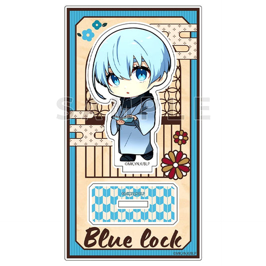 Yo Hiori Retro Roman Acrylic Stand Blue Lock [USED]