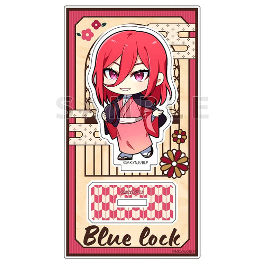 Hyoma Chigiri Retro Roman Acrylic Stand Blue Lock [USED]