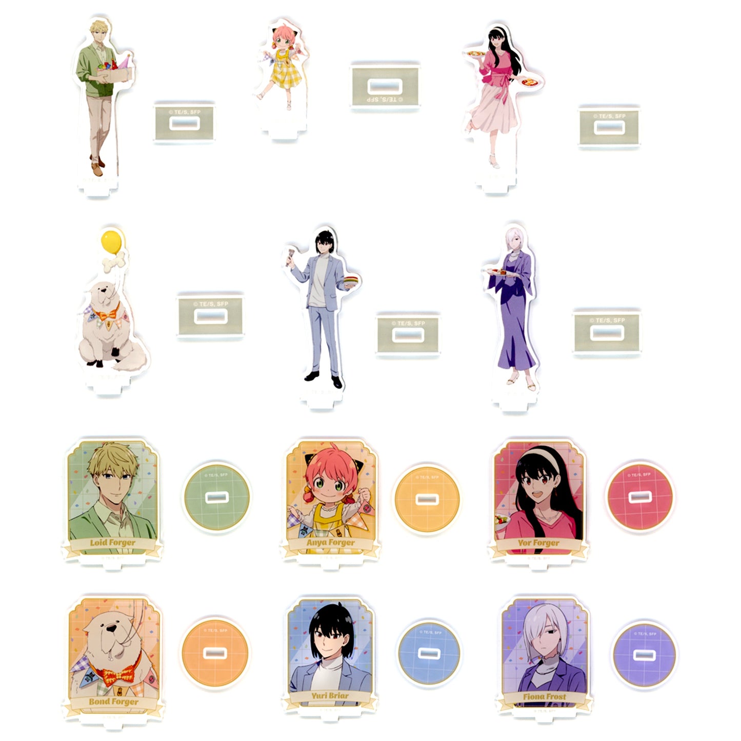 Set of 12 SPY x FAMILY POP UP STORE in Loft Drawn Holiday Party Ver Trading Acrylic Stand [USED]