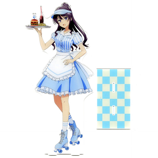 Mai Sakurajima Illustration American Diner Ver. A-1 Prize Super Huge Acrylic Stand DRAW!DRAW! x Kujimate Rascal Does Not Dream of a Knapsack Kid Rascal Does Not Dream of an American Diner Online Kuji [USED]