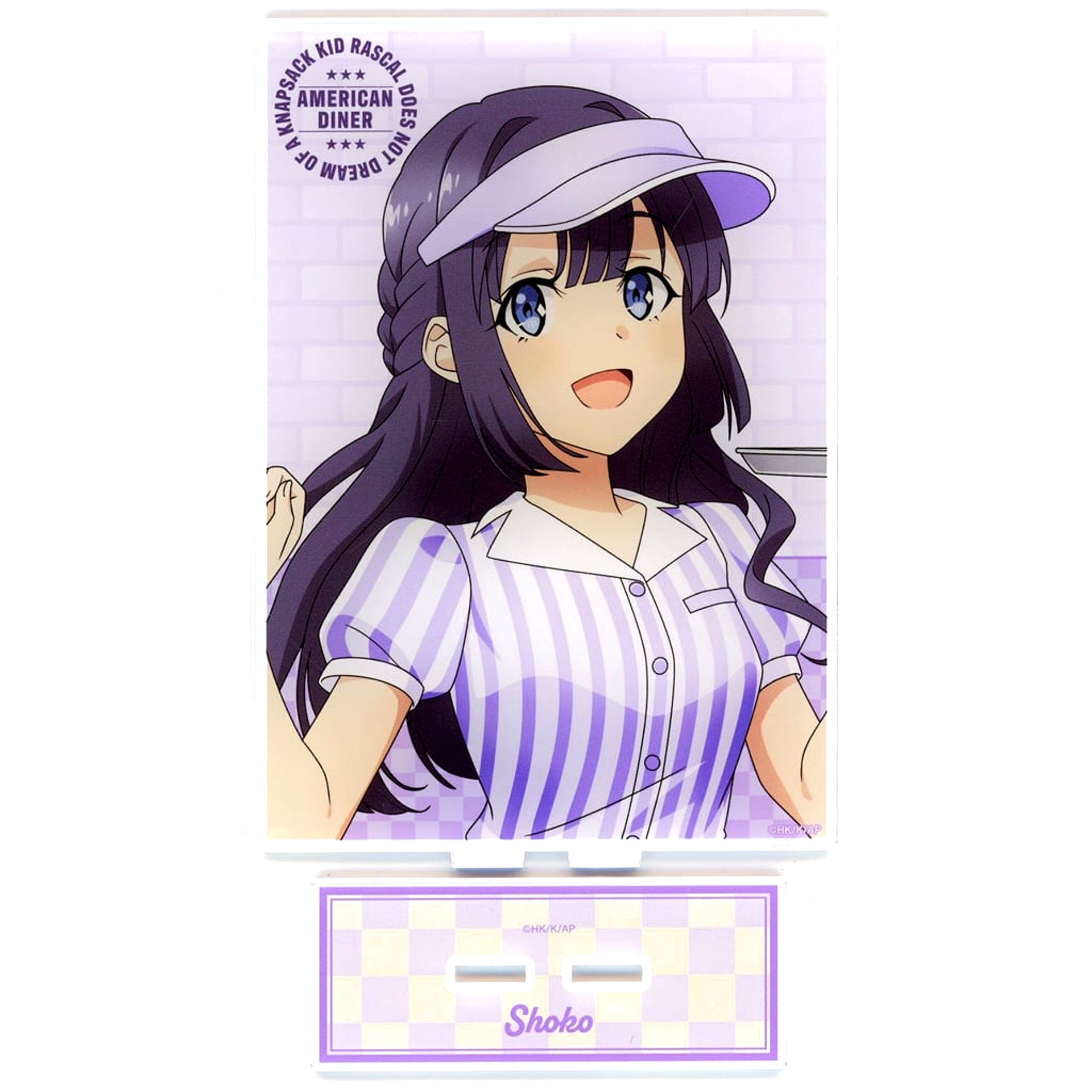 Shoko Makinohara B Illustration American Diner Ver. B-4 Prize BIG Acrylic Stand DRAW!DRAW! x Kujimate Rascal Does Not Dream of a Knapsack Kid Rascal Does Not Dream of an American Diner Online Kuji [USED]