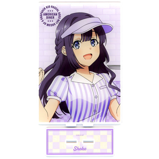 Shoko Makinohara B Illustration American Diner Ver. B-4 Prize BIG Acrylic Stand DRAW!DRAW! x Kujimate Rascal Does Not Dream of a Knapsack Kid Rascal Does Not Dream of an American Diner Online Kuji [USED]