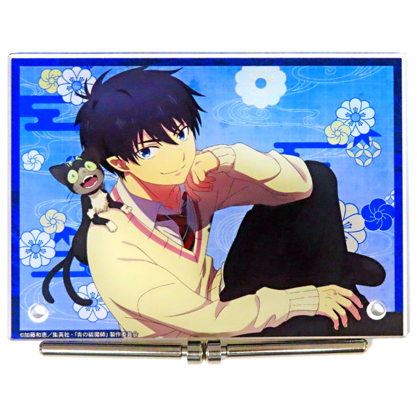 Rin Okumura & Kuro A6 Acrylic Panel DRAW!DRAW! TV Anime Blue Exorcist Shimane Illuminati Saga Online Kuji Prize B-2 [USED]