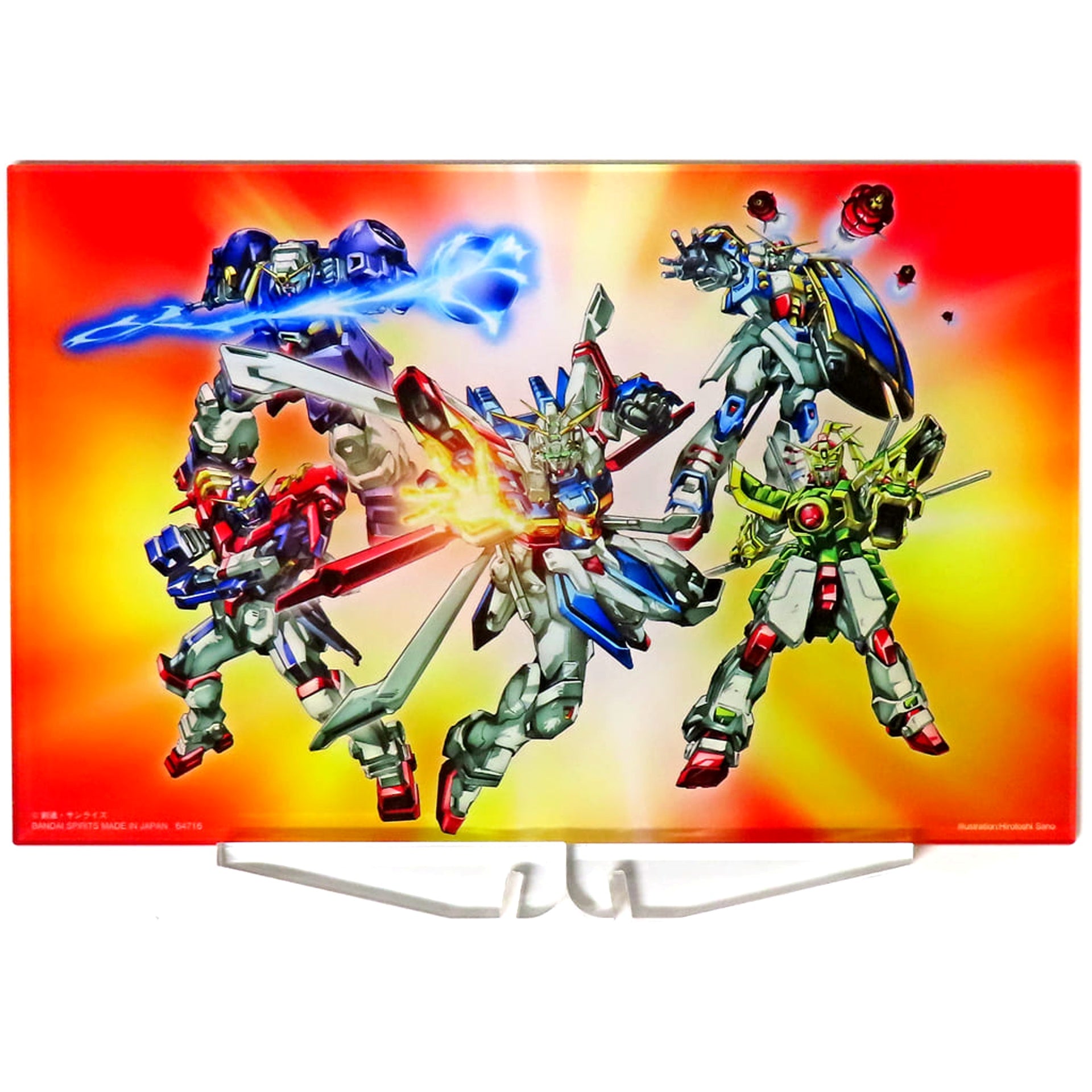 Mobile Fighter G Gundam Shuffle Alliance Ichiban Kuji 30th Anniversary Original Illustration Big Visual Stand Prize C Acrylic Stands [USED]