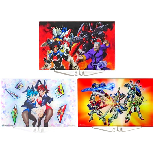 Mobile Fighter G Gundam Shuffle Alliance & Others All 3 Types Set Ichiban Kuji 30th Anniversary Original Illustration Big Visual Stand Prize C [USED]