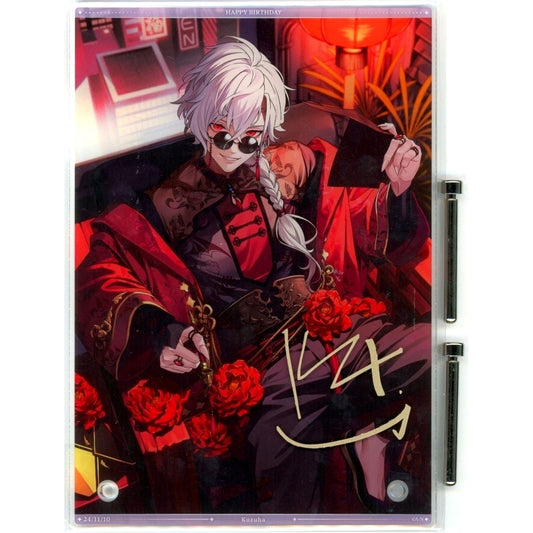 Kuzuha A5 Acrylic Panel Facsimile Autograph Virtual YouTuber Nijisanji Birthday 2024 Bundle Bonus [USED]