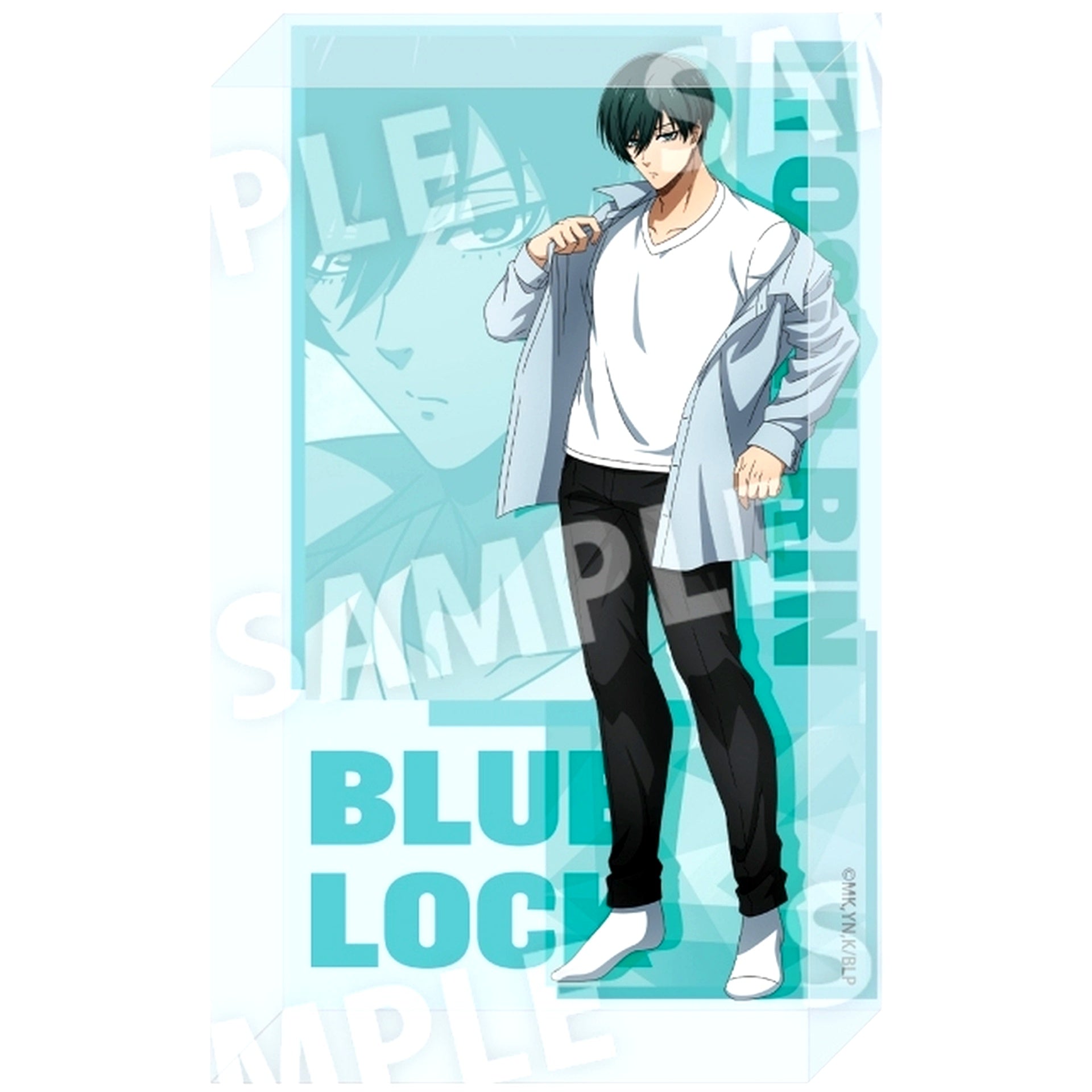 Rin Itoshi Wake Up and Get Ready Acrylic Block Blue Lock [USED]