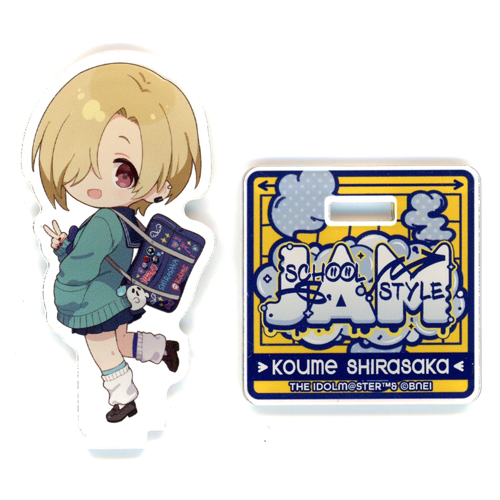 Koume Shirasaka THE IDOLM@STER CINDERELLA GIRLS Trading Chibi Acrylic Stand Ver.2 AFTERSCHOOL STYLEJAM POP UP SHOP [USED]